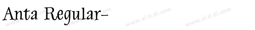 Anta Regular字体转换